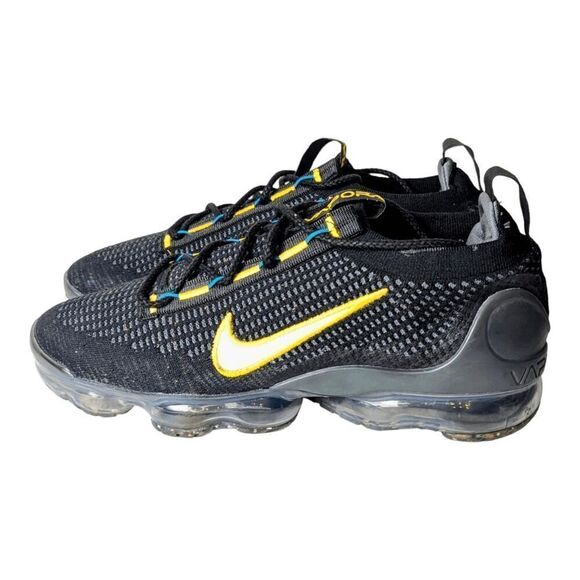 NIKE Air VaporMax 2021 FK \'Black University Gold\' Running Shoes Size 10 main image 5